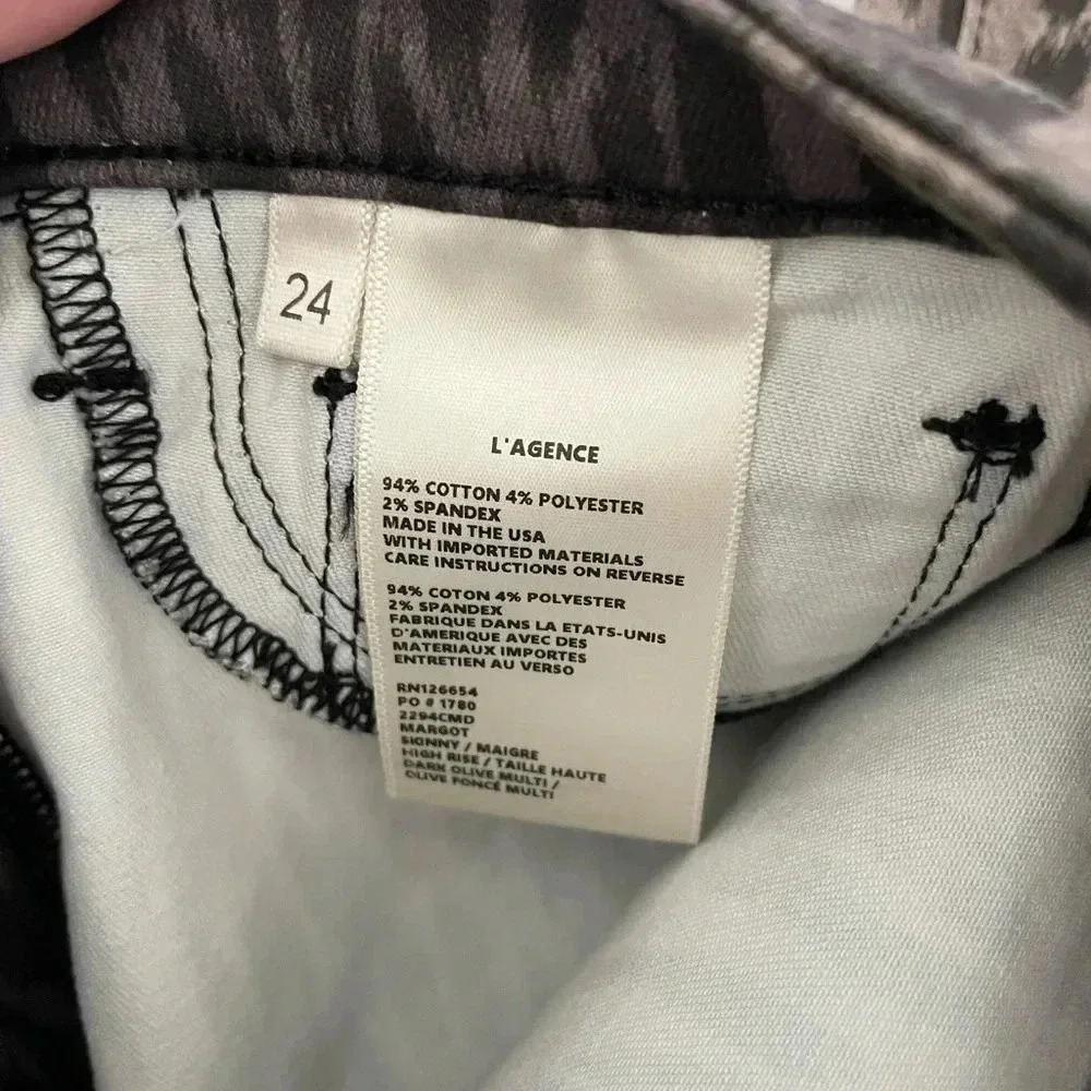 L’AGENCE leopard skinny denim - Picture 8 of 8